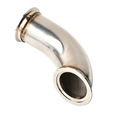 Stainless Steel 90 Degree Elbow Turbo Adapter Piping 3"ID V-band Flange