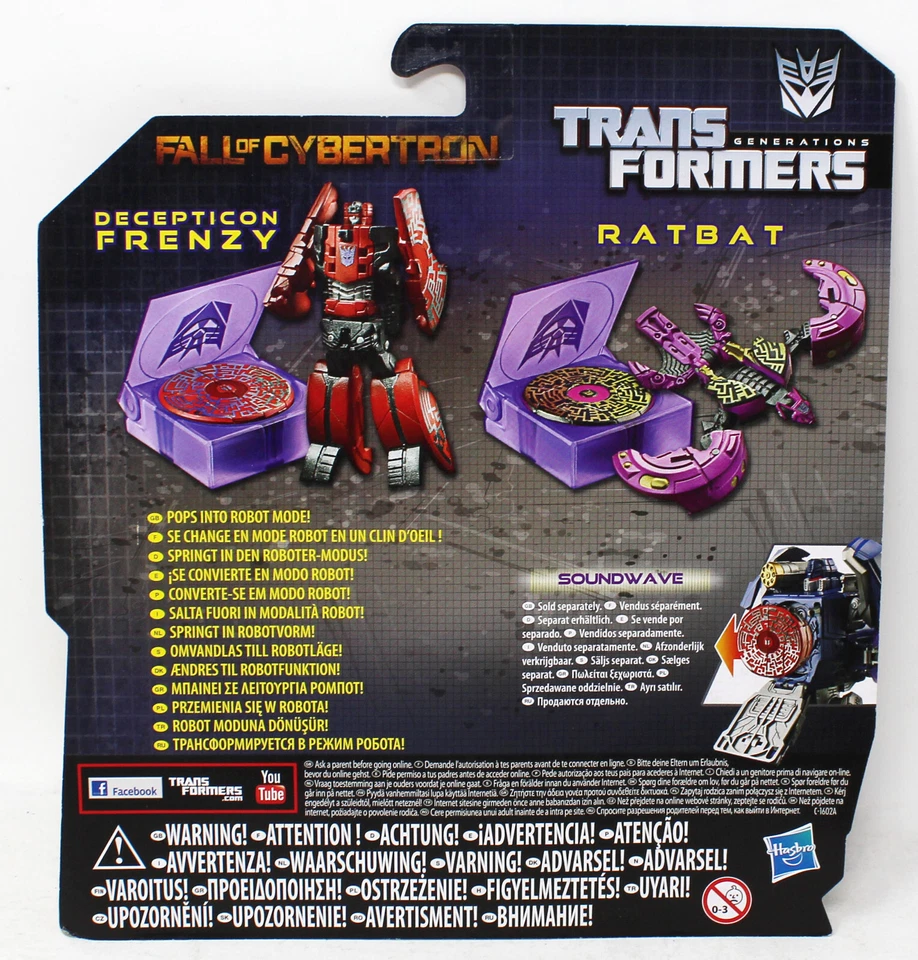 Transformers - Generations - Fall of Cybertron - Frenzy & Ratbat - ca. 7cm - Bild 2 von 4