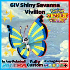 ✨ Shiny Vivillon Savanna Form 6IV ✨ Pokemon Scarlet & Violet 🚀 Fast 🚀