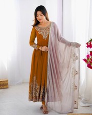 Stylish Look Heavy Georgette Top And Bottom With Dupatta For Function  Festival