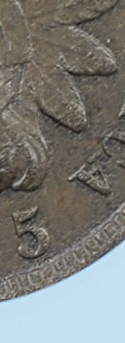 あんページ 1905 Indian Cent Penny Error Variety ANACS AU58 RPD S-1 FS