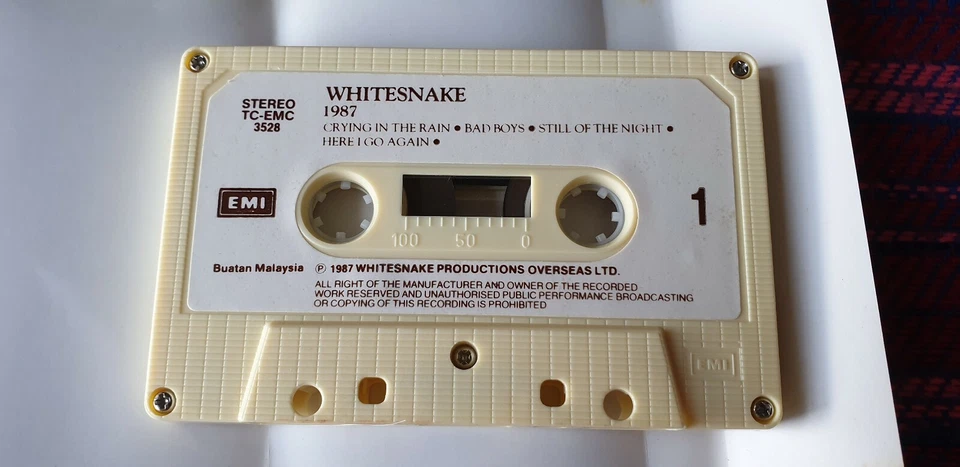 WhiteSnake ~ 1987 ( Malaysia Press ) Cassette  - Image 4 of 4