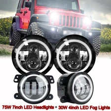 LED Headlights Fog Light Lamp Combo