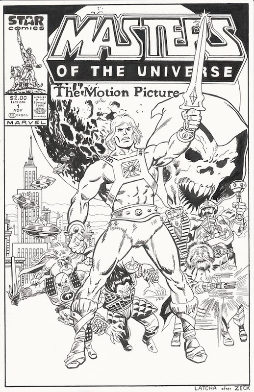 He Man Masters of the Universe 1 Cover Recreation Original art OA MOTU he-man