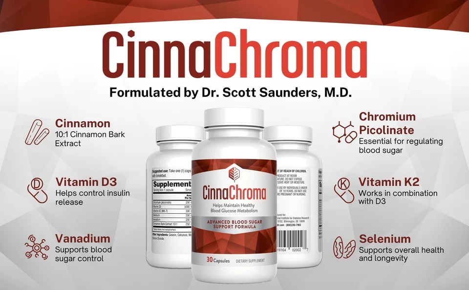 CinnaChroma Canela Suplemento de Azúcar en la Sangre apoya la salud cardiovascular. Foto 4 de 4