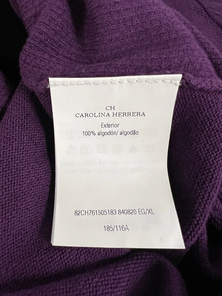 Carolina Herrera 紫色棉质毛衣 XL 码 — 第 2/2 张图片
