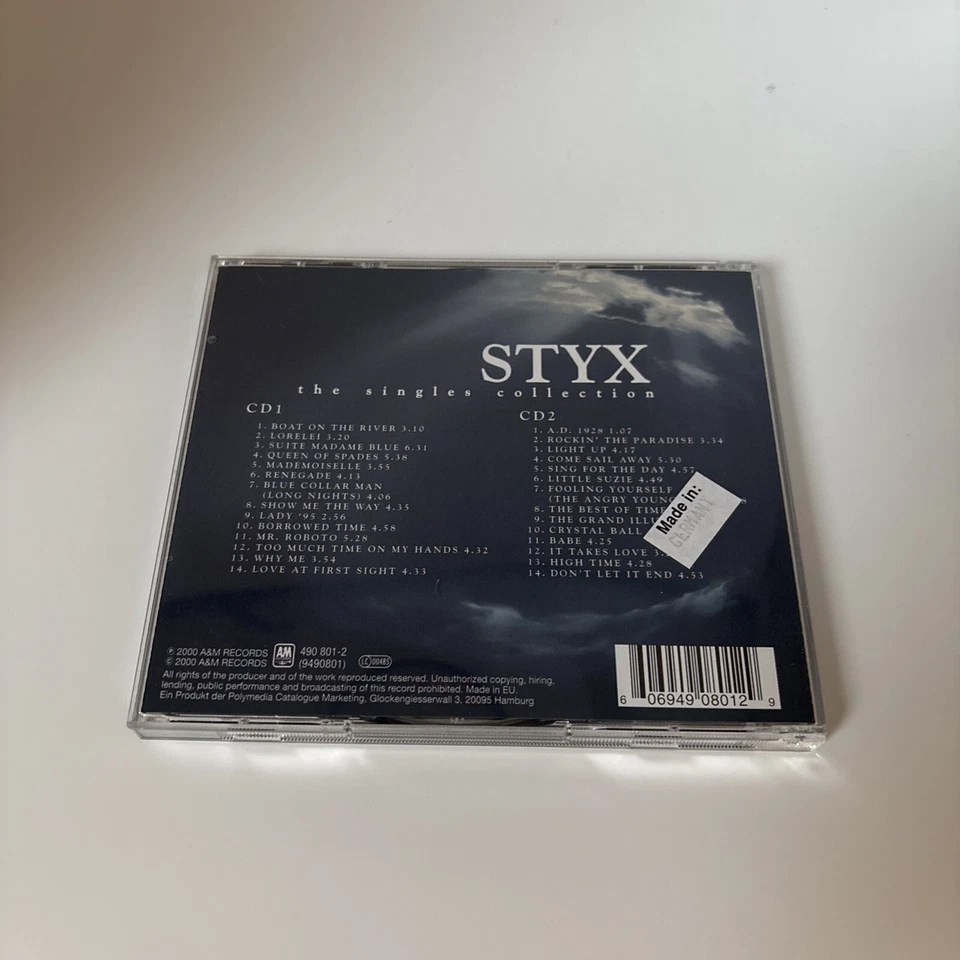 The Singles Collection by Styx (CD, 2000, 2 Discs, Universal/A&M) German Import Foto 4 de 4