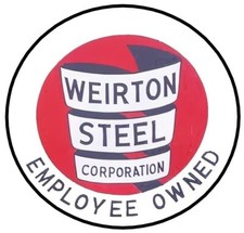 Weirton Steel Multi-Color Hard hat Lunch Box Sticker Approx. 1-3/4" round USA