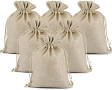 100/200pcs Burlap Gift Bags Wedding Hessian Jute Bags Linen Jewelry Pouches 