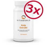 Vita World 3Er Pack Kelp Algen Extrakt 500Mg 3 X 120 Vegi Kapseln Jod
