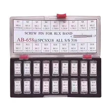 90* Stainless Steel Watch Band Strap Screw Pins Links Assortment for Rolex z