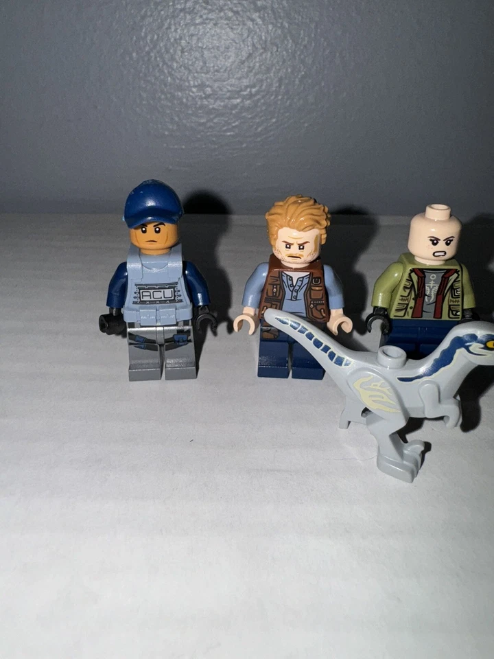 LEGO Jurassic World LOT OF 5 Minifigures - Owen Maisie ACU Soldier Blue Raptor - Image 2 of 4