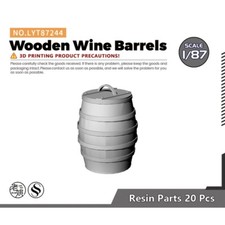 SSMODEL 244 1/87 HO Scale Scene Model Wooden Wine Barrels