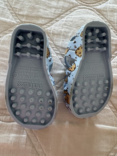 Mini Melissa size 5 Possession Cookie Jelly Sandals Blue/Beige Brand New - Picture 4 of 7