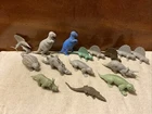 Lot Of 15 Vintage 1950/60s Marx Prehistoric Playset Dinosaur Plastic Toy Figures