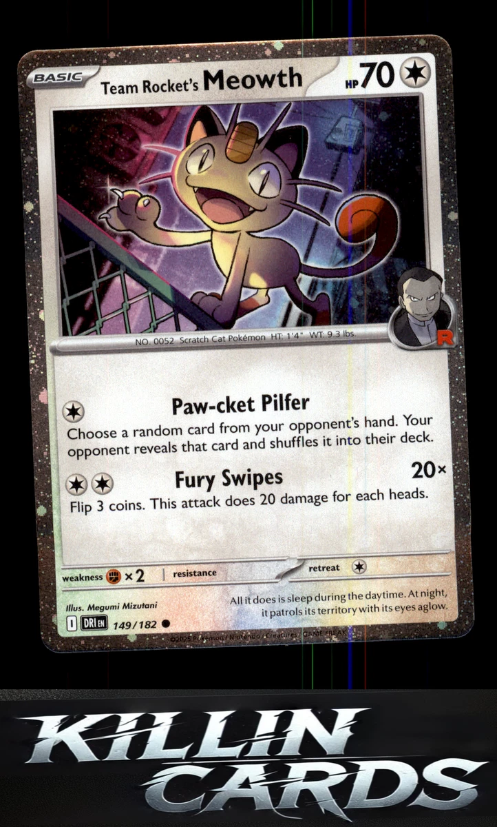 Preços baixos em Cartões TCG Team Rocket's Meowth Pokémon | eBay