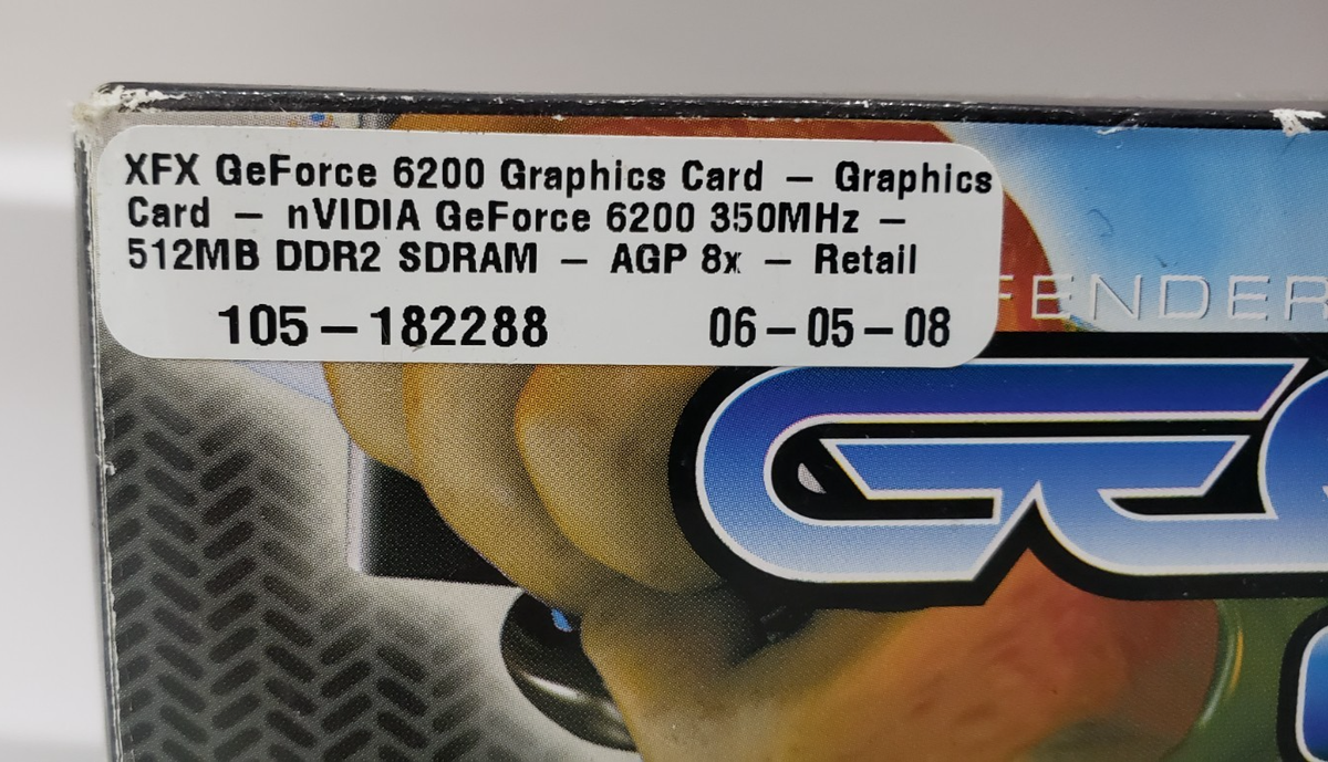 XFX NVIDIA Geforce 6200 512MB GDDR2 AGP 8X Video Card PV-T44A-WANG