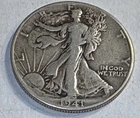 1941 50C Walking Liberty Half Dollar , With 1 Oz.999 Copper Round In Capsule
