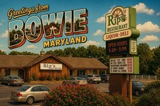 Greetings From Bowie MARYLAND Modern Large Le...