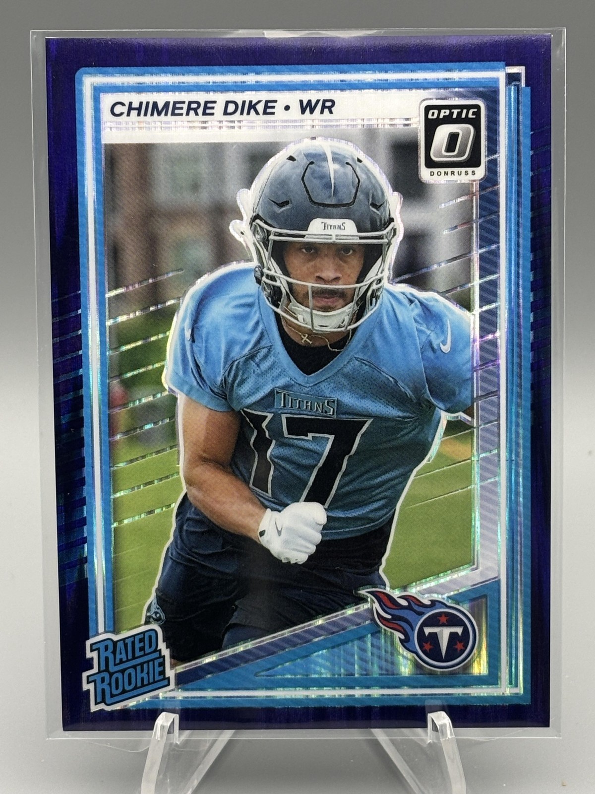 2025 Donruss Optic #269 Chimere Dike Purple Shock