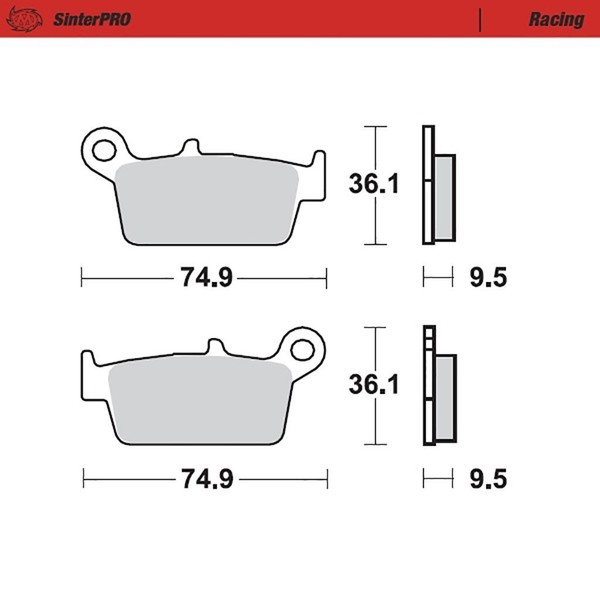 Moto-Master Bremsbelag Sinterpro Racing (FüR: Honda CR 500 R PE02 87-01 Hinten )-image
