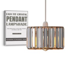 Crystal Glass Lampshade Ceiling Pendant Light Shades Easy Fit Chandelier Light