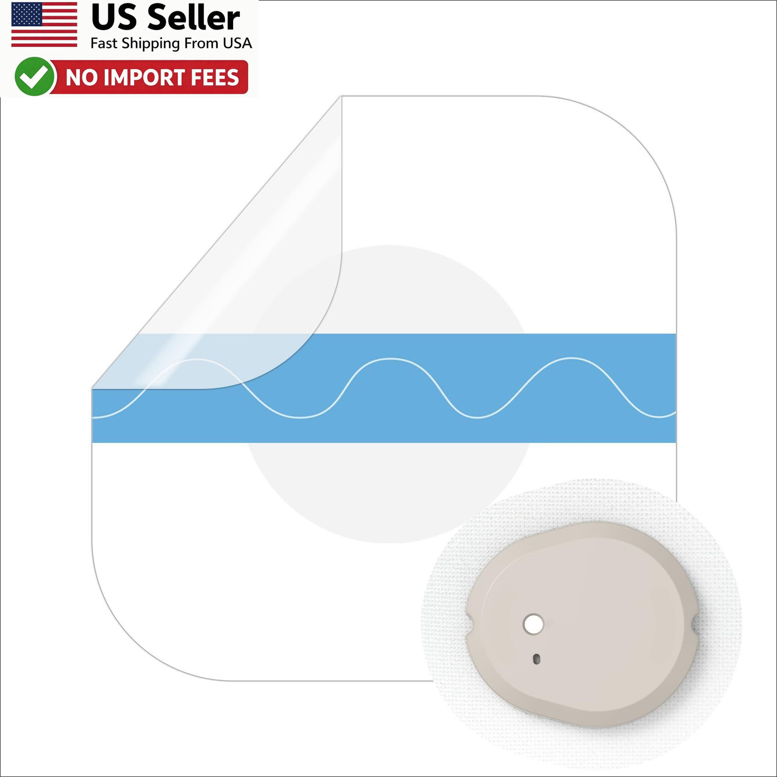 50 Pack Dexcom G7 Waterproof Over Patches Breathable Transparent Tape FROM USA