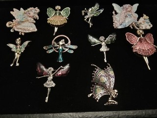 10 New Pieces Gorgeous Fairies Costume Jewelry Brooches Pins Jewelry Lot