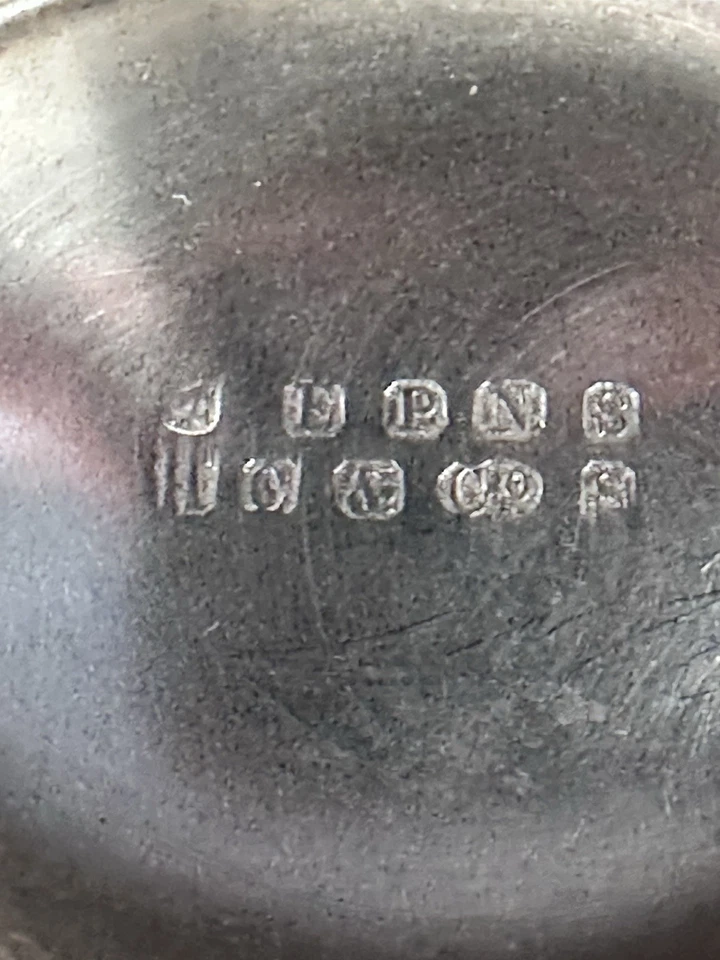 古董银盘开放式工作椭圆形摆臂格子蛋糕/水果篮 13.5 — 第 3/4 张图片