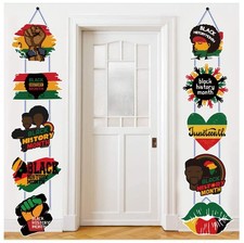 Black History Month Party Porch Sign Door Banner