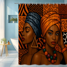 Colorful African Print Shower Curtain for Vibrant Home Decor