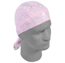 ZAN HEADGEAR Flydanna Pink Ribbon Paisley Headwrap One Size 26-4298