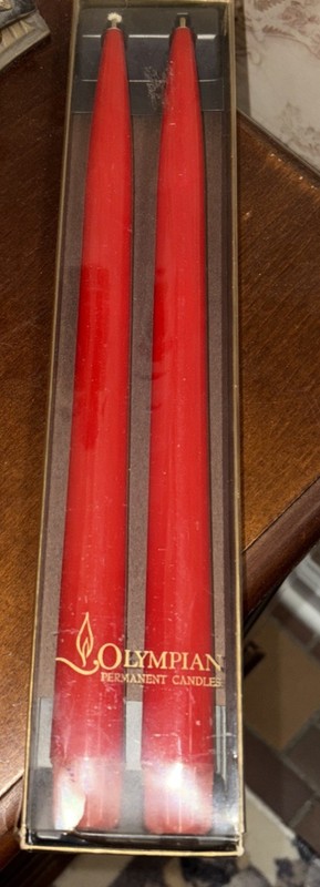 Vintage Olympian Permanent Tapered Candles New Old Stock!