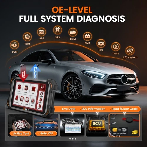 Herramienta de diagnóstico escáner OBD2 bidireccional automotriz ANCEL DS600 BT - Imagen 7 de 13