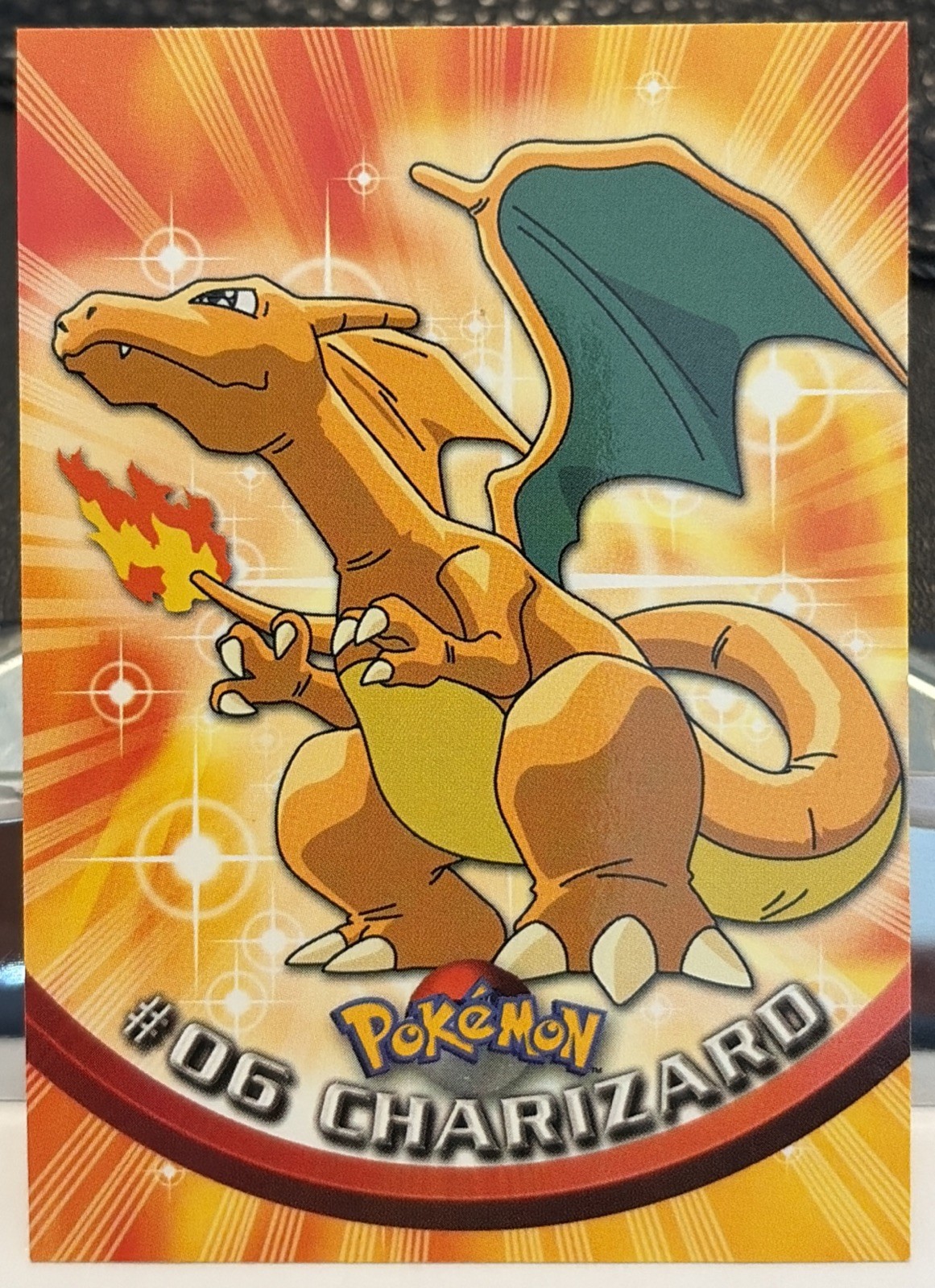 Topps Pokemon TV Animation Edition Charizard #06 Regular EN Fire 1999 BLACK LOGO