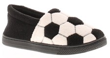 Knights Boys Novelty Slippers Football Hernandez Slip On black white UK Size