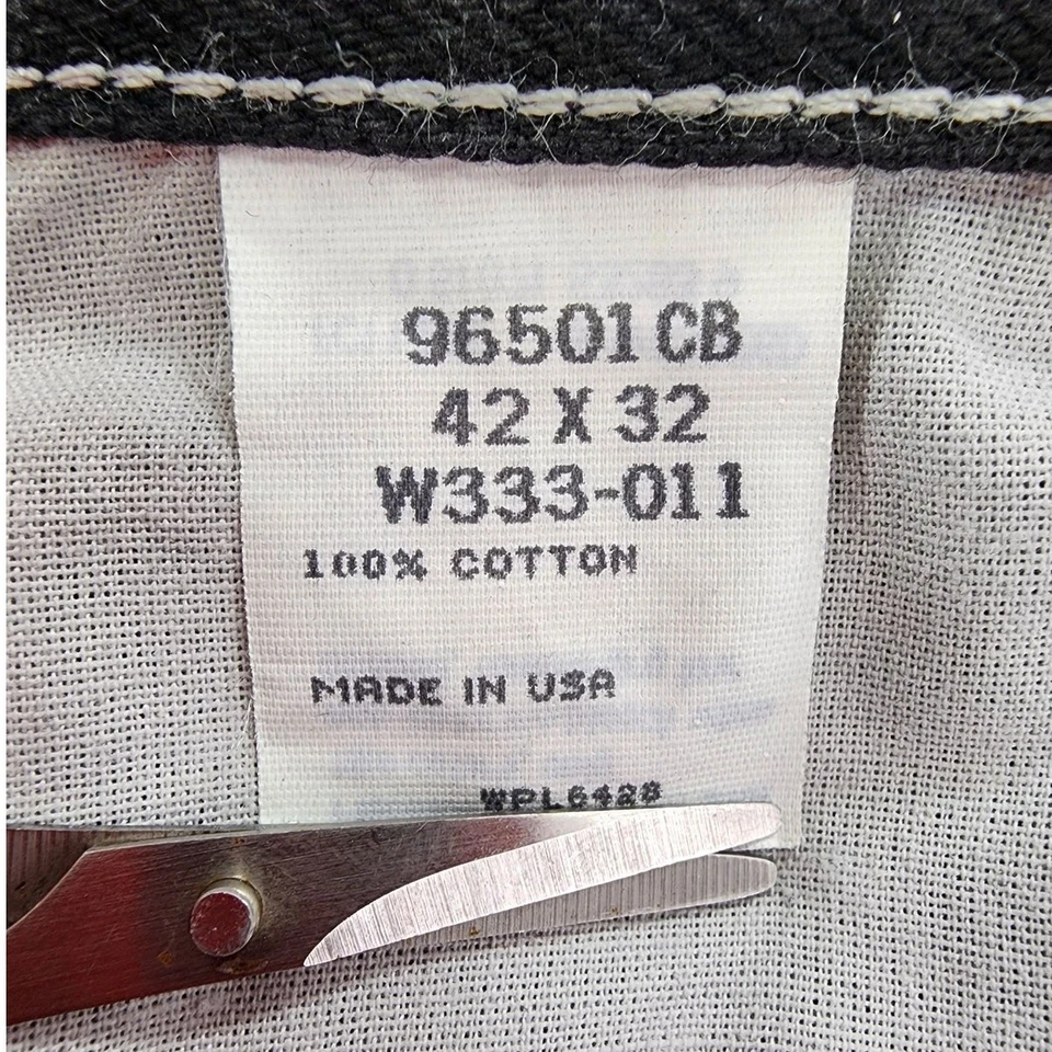 Vintage Wrangler Jeans Mens 42 X 32 Black Regular Fit Cowboy Cut Straight Leg - Image 3 of 4