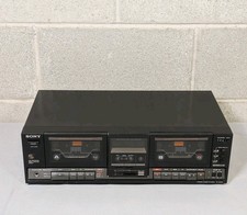 Sony TC-W230 Dual Cassette Deck Dolby B/C For Parts Repair Rewind Works