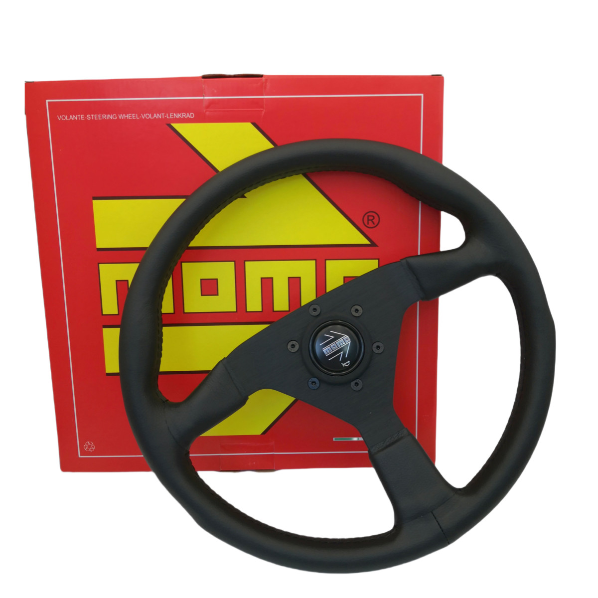 MOMO Motorsport Montecarlo Street Steering Wheel Black Leather 350mm - 14inch BK
