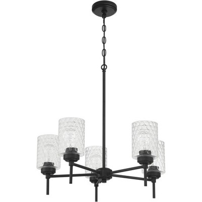 Craftmade 60525-FB Claire 5 Light 24.25 inch Flat Black Chandelier Ceiling Light