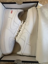 Nike Air Force 1 Low Supreme White Box Logo Bogo CU9225-100 Taglia 14 Uomo Nuove DS