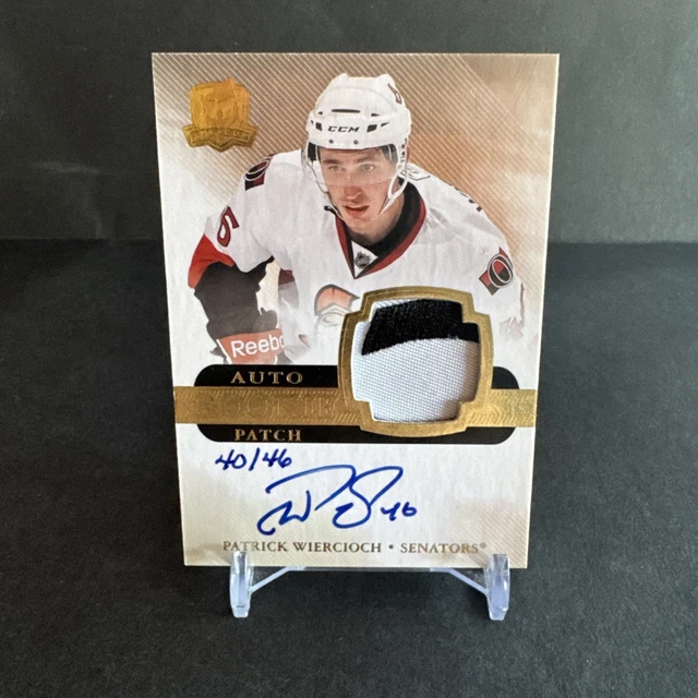 2011-12 Upper Deck THE CUP ROOKIE AUTO PATCH #163 Patrick Wiercioch 40/46 EX/NM