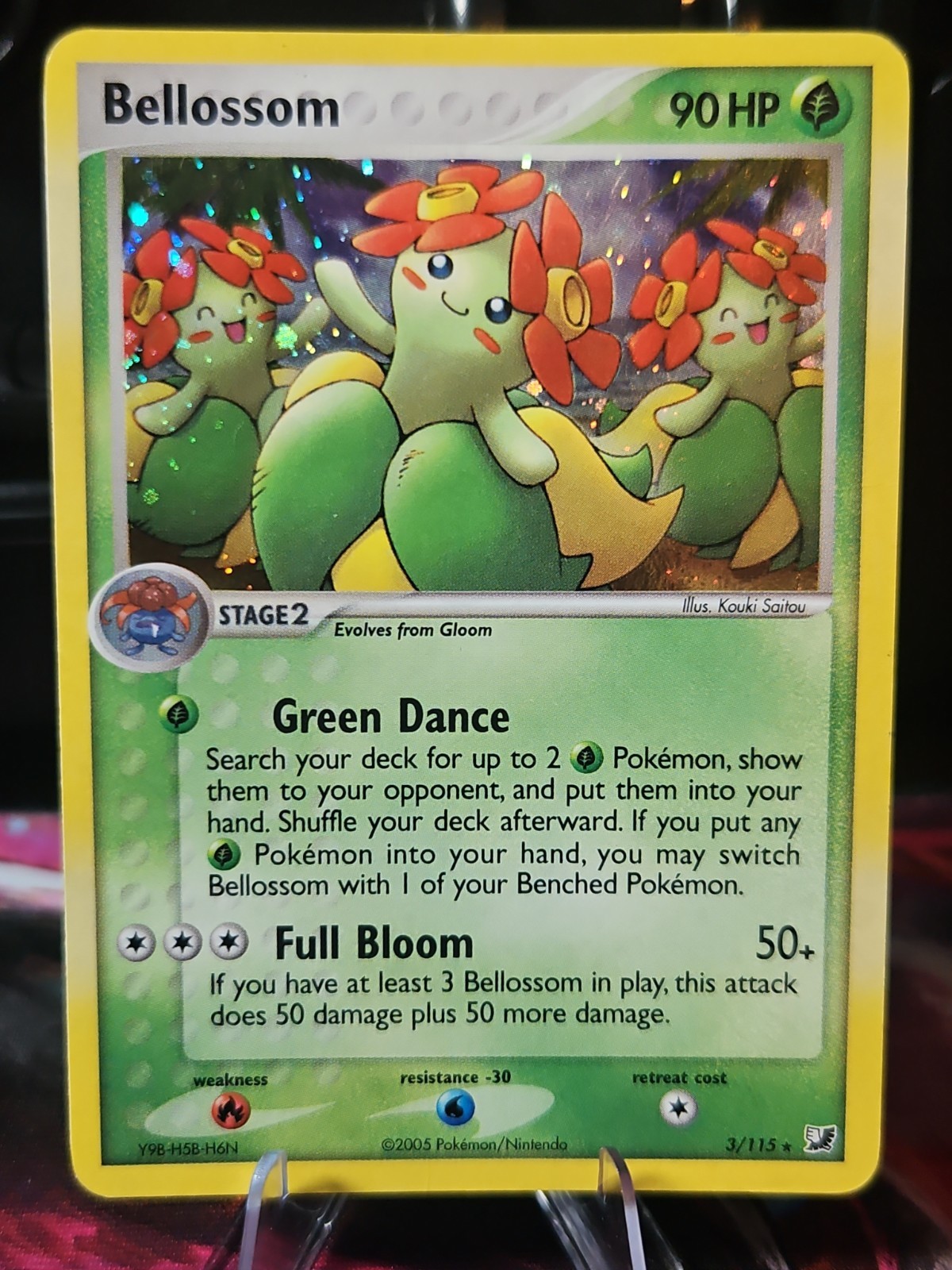 Pokemon TCG Bellossom Holo Rare Holofoil Unseen Forces 3/115 Creased
