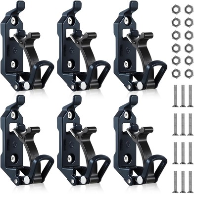 6 Pcs Shovel Mount for Roof Rack, Metal Rubber Clamp Wall Mounting Kit, Shove...