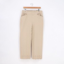 NWT CHICO'S Perfect Stretch Pull On Straight Ankle Pants in Tan Size 2 US 12 