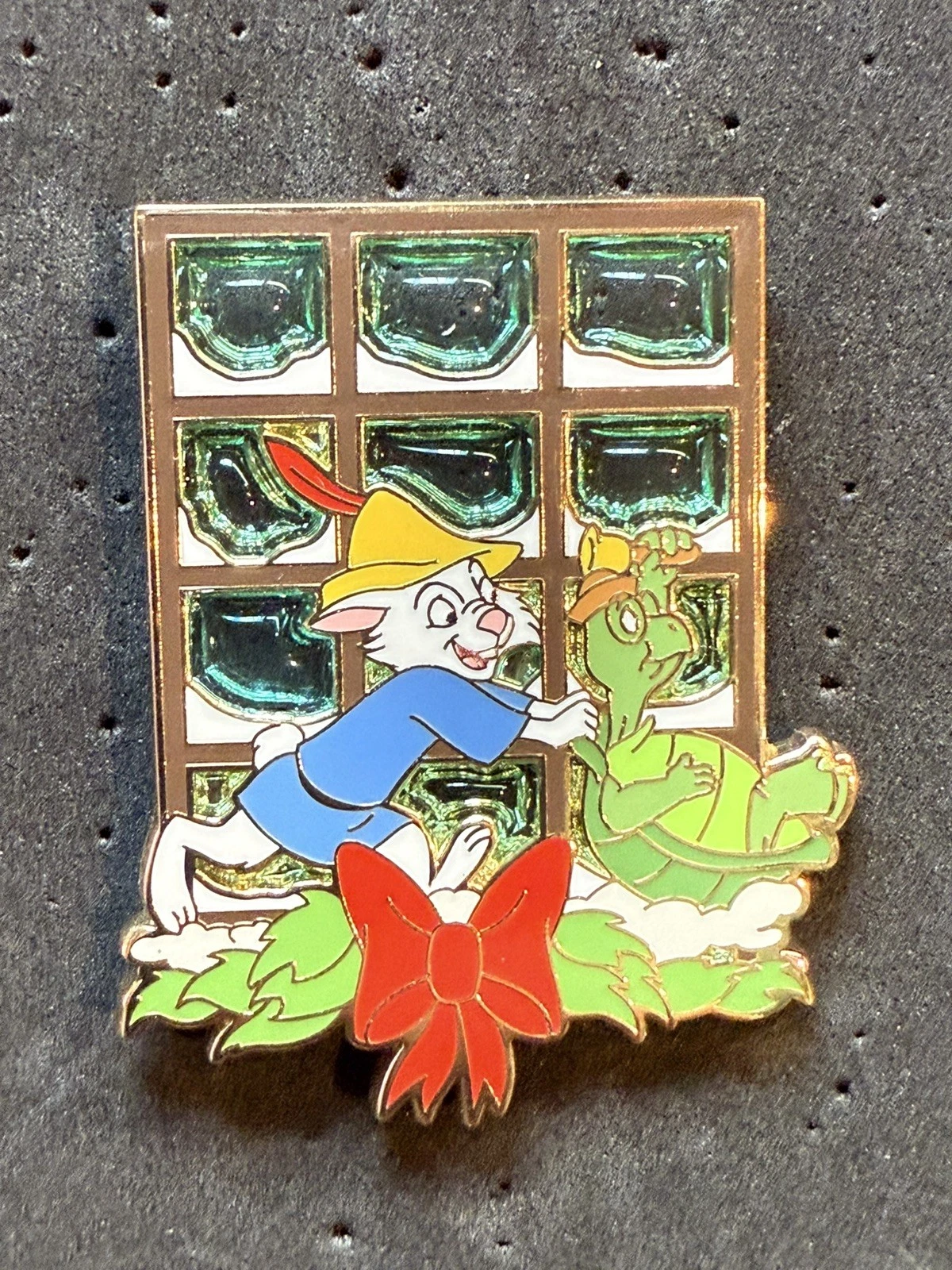 Disney Mickeys Christmas Carol Advent Pin Stained Glass Skippy Toby The Turtle