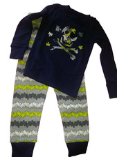New NIP Gymboree Gymmies 5 boy pajamas long sleeve skull puzzle piece pjs