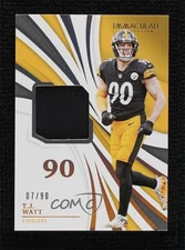 2021 Panini Immaculate Immaculate Numbers Memorabilia /90 TJ Watt #INM-TJ