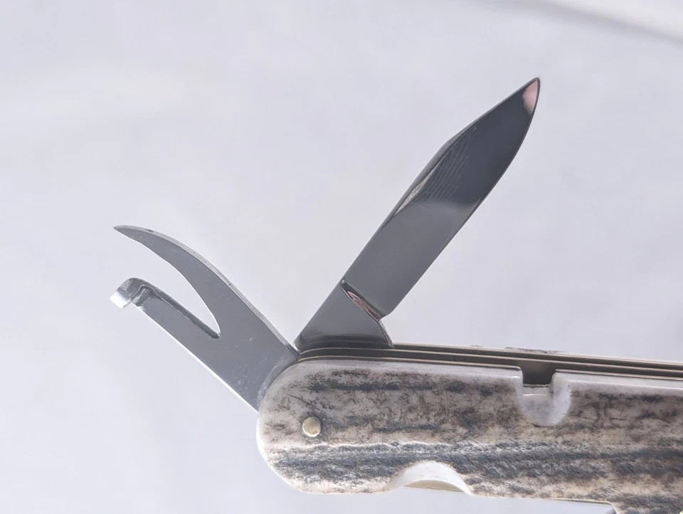 Hubertus German Multi Tool Pocket Knife - Stag Handles - Beautiful  Foto 4 de 4