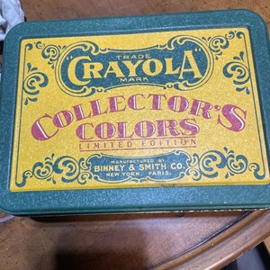 1991 Crayola Collectors Colors Limited Edition Tin Unopened New Crayons 